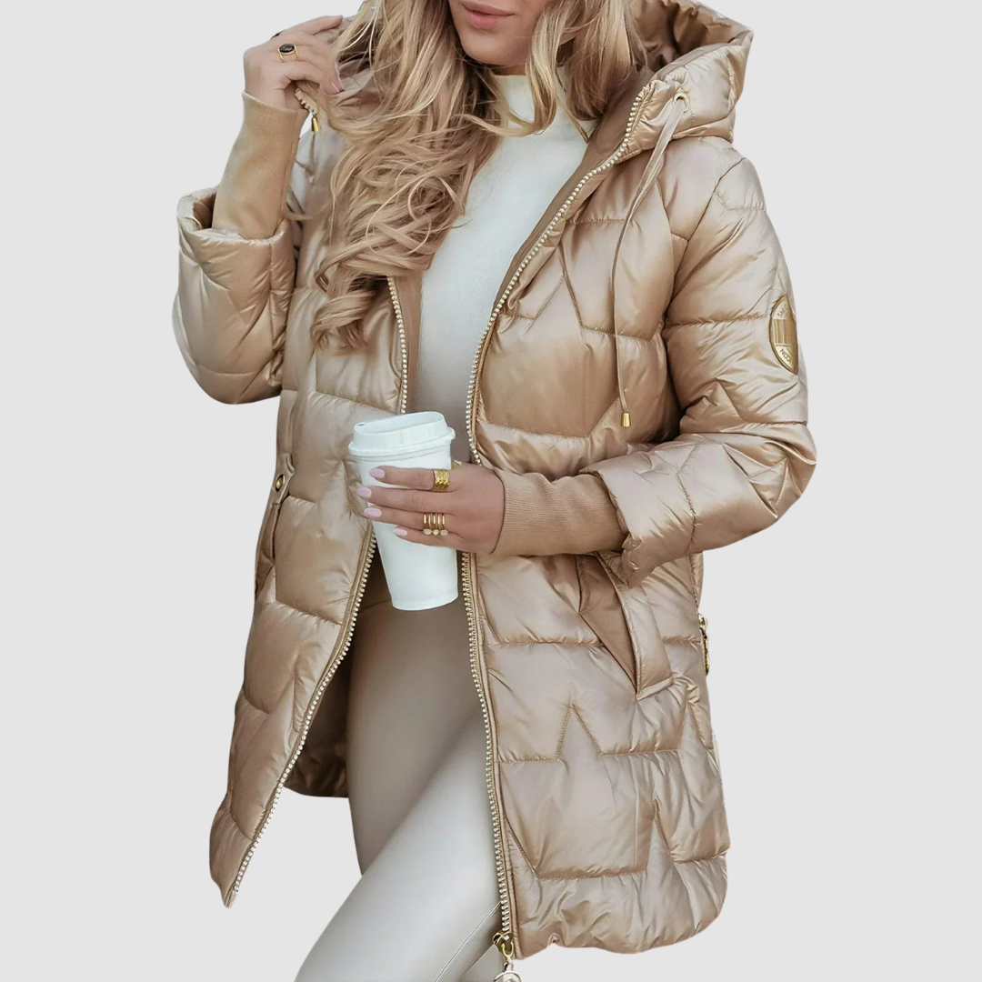 Nolwen | Elegant Winter Coat with Hood and Padding